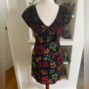 Honey Punch small velvet burnout whimsy goth dress